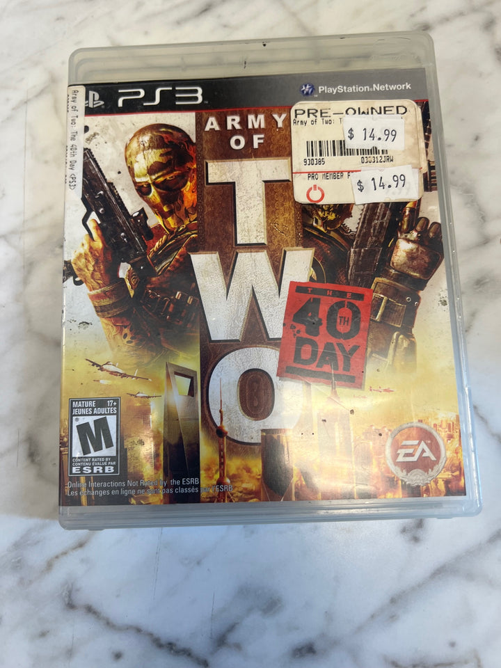 Army of Two The 40th Day Playstation 3 PS3 Case and Manual ONLY CO81225
