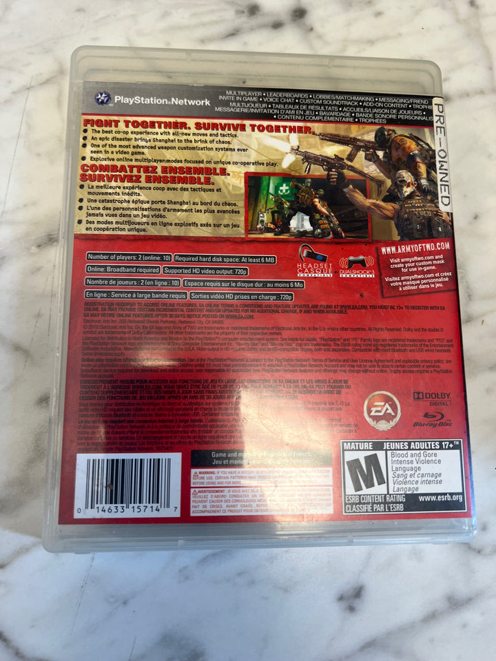 Army of Two The 40th Day Playstation 3 PS3 Case and Manual ONLY CO81225