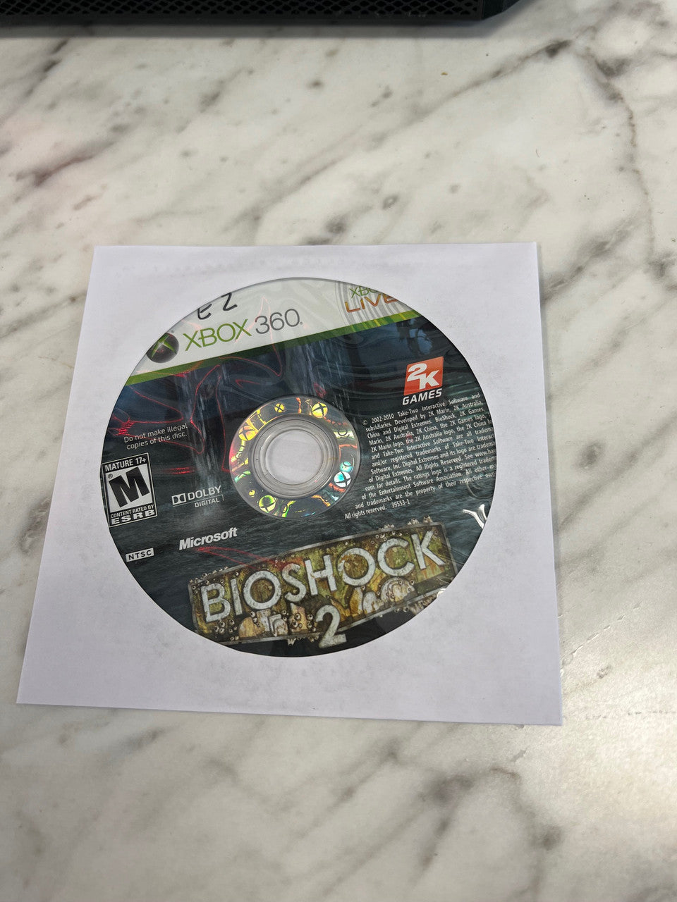 Bioshock 2 Xbox 360 Disc Only