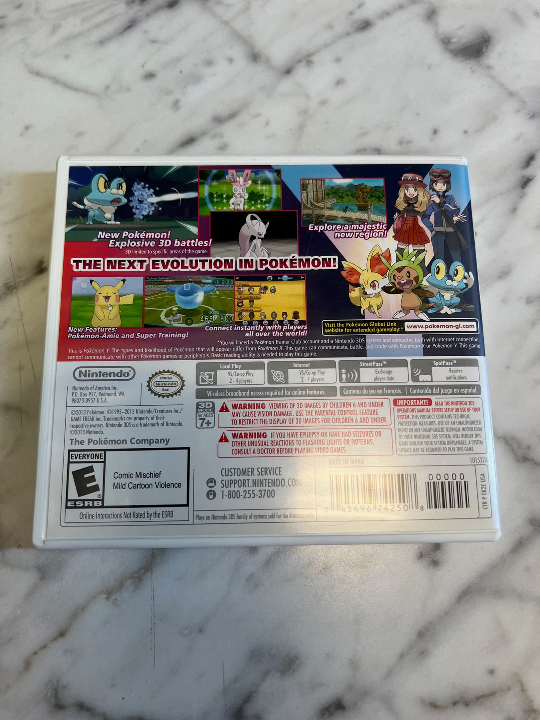 Pokemon Y for Nintendo 3DS Case and Manual only CO81225