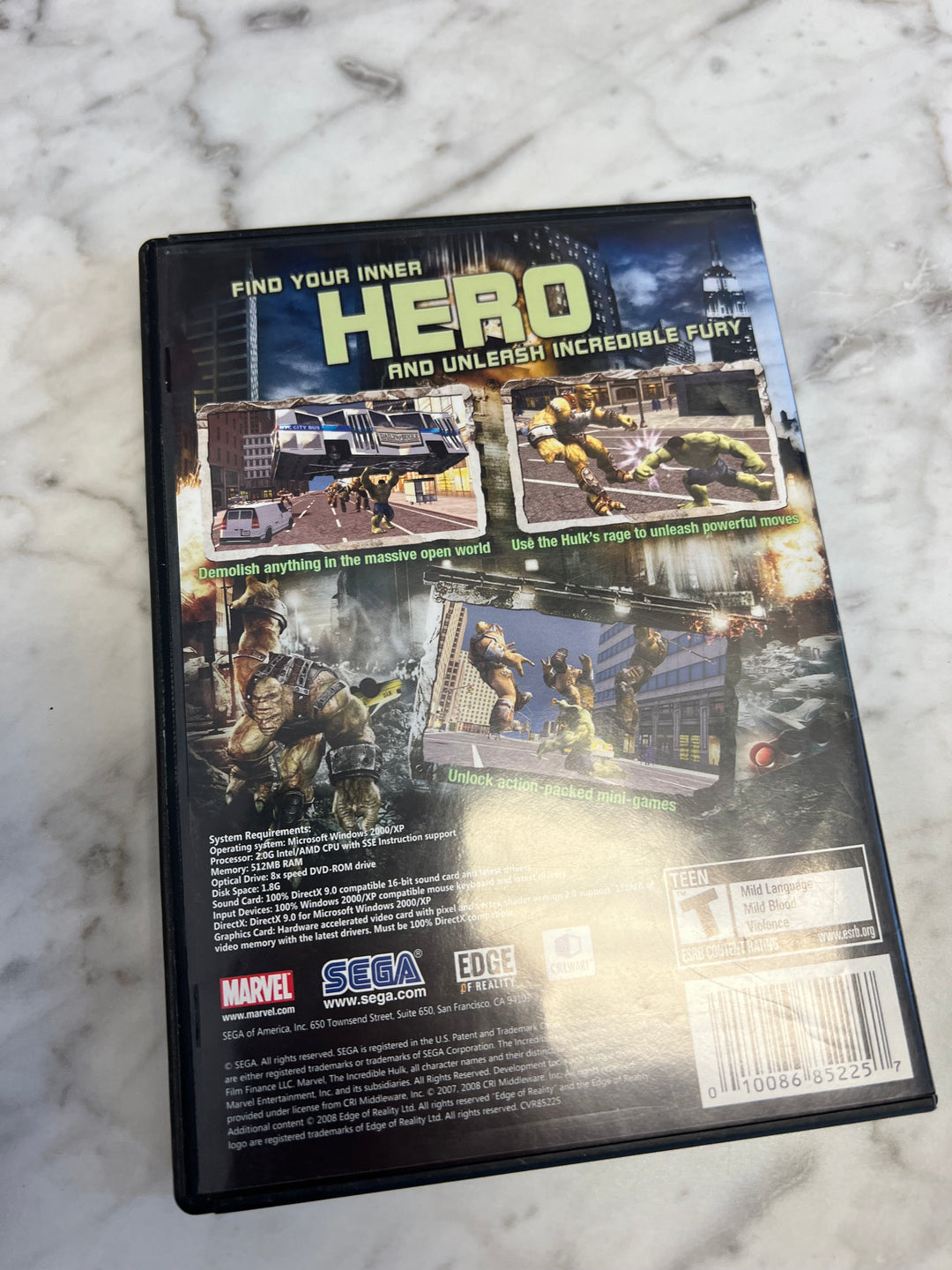 The Incredible Hulk PC DVD-ROM Game  PC8524