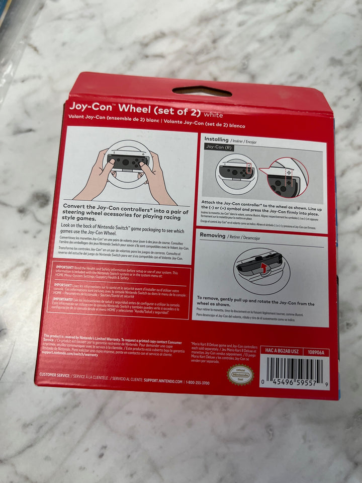 Joy-Con Wheel Set of Two Mario Kart 8 for Nintendo Switch (Brand New) AC2525