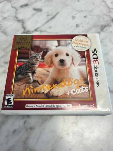 Nintendogs and Cats Nintendo 3DS Golden Retriever Case and Manual only