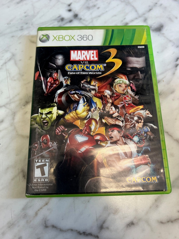 Marvel vs Capcom 3 Fate of Two Worlds Xbox 360 Case and Manual only CO81225