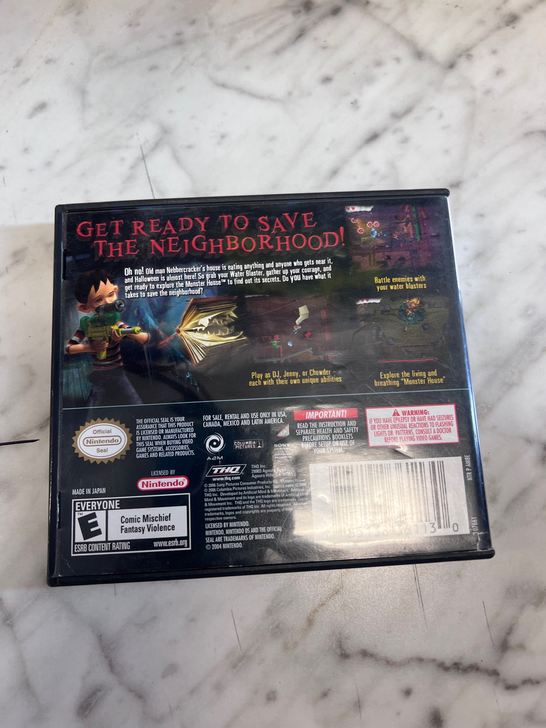 Monster House Nintendo DS CASE ONLY CO111325