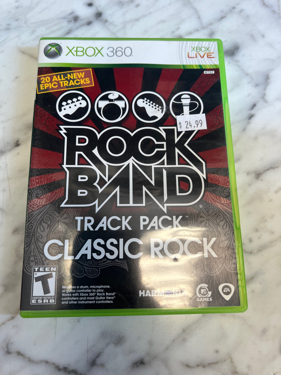 Rock Band Track Pack Classic Rock Xbox 360 Case only CO81225