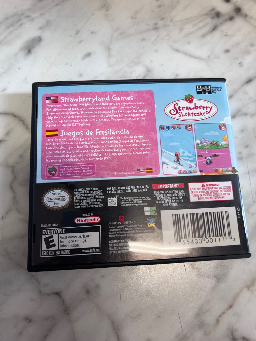 Strawberry Shortcake Strawberryland Games  Nintendo DS CASE & MANUAL ONLY CO111325