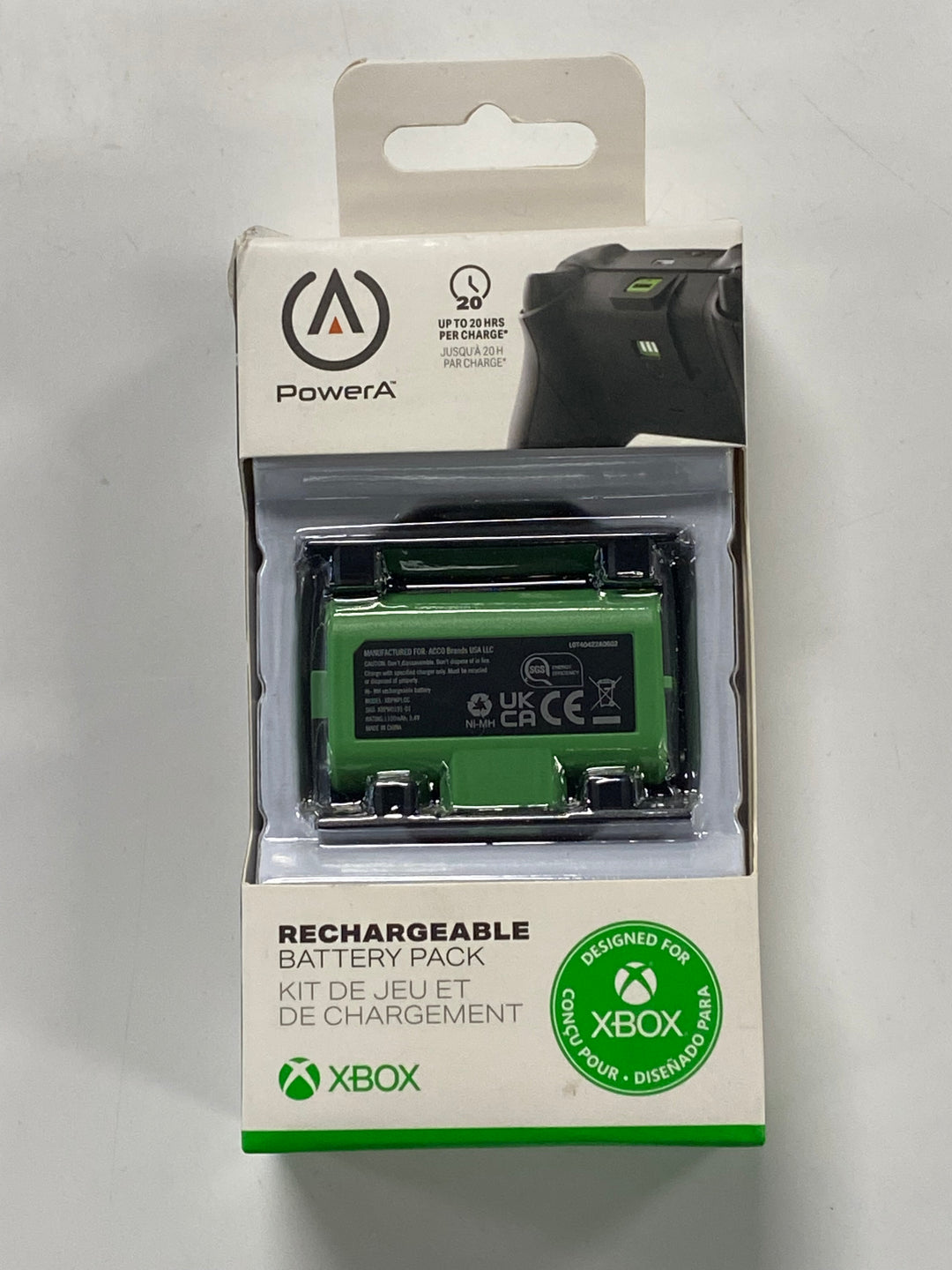 PowerA Rechargable Battery Pack for Xbox One / Series X/S Controller NA102326