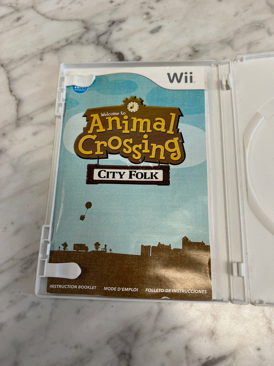 Animal Crossing City Folk Nintendo Wii Case and manual only