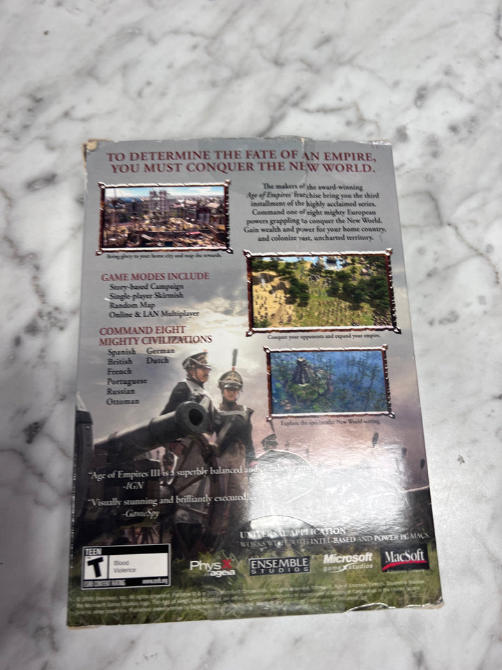 Age of Empires III Macintosh Mac DVD-ROM Used UP111325