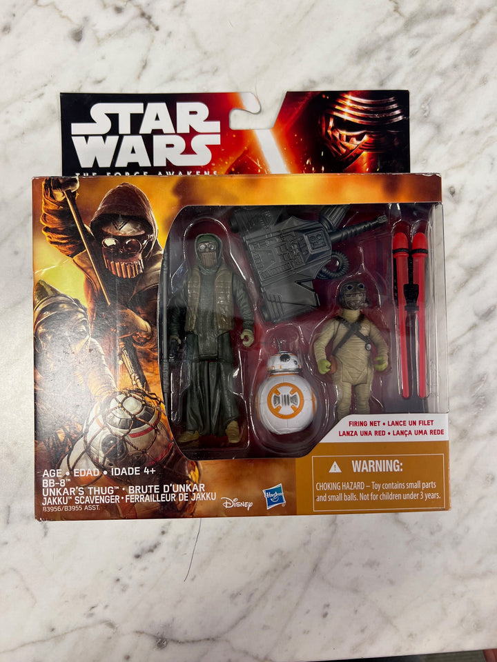 Star Wars The Force Awakens 3 Pack BB-8 Unkar's Thug Jakku Scavenger NEW  TO2625