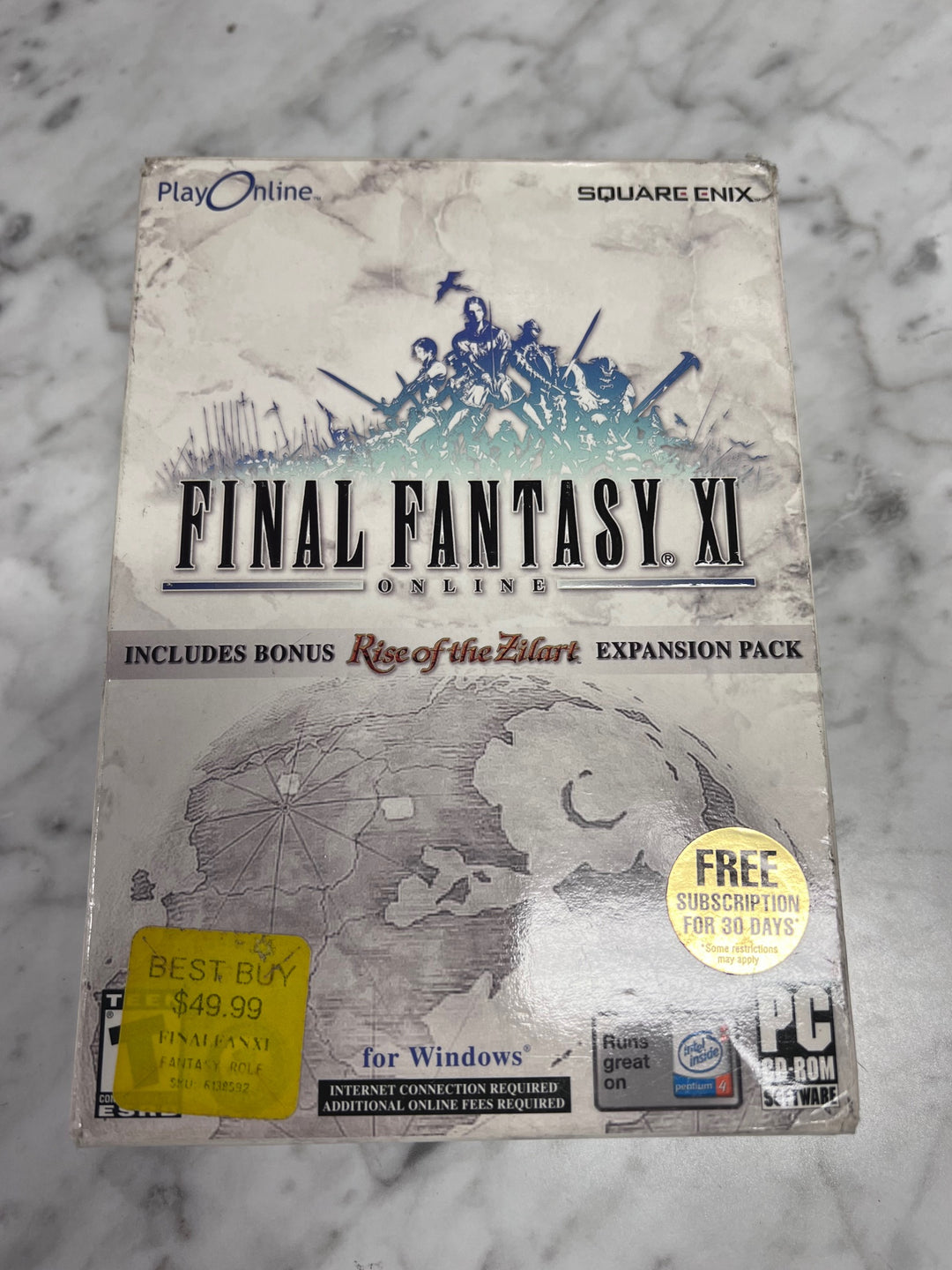 Final Fantasy XI Online w/ Rise of the Zilart Expansion PC CD-ROM Used UP111325