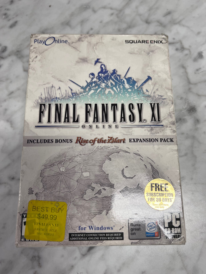 Final Fantasy XI Online w/ Rise of the Zilart Expansion PC CD-ROM Used UP111325