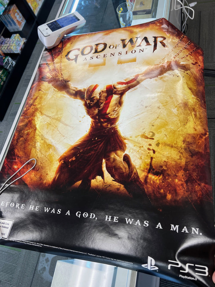 God of War Ascension PS3 Double Sided Promo Poster 22x28 Kratos