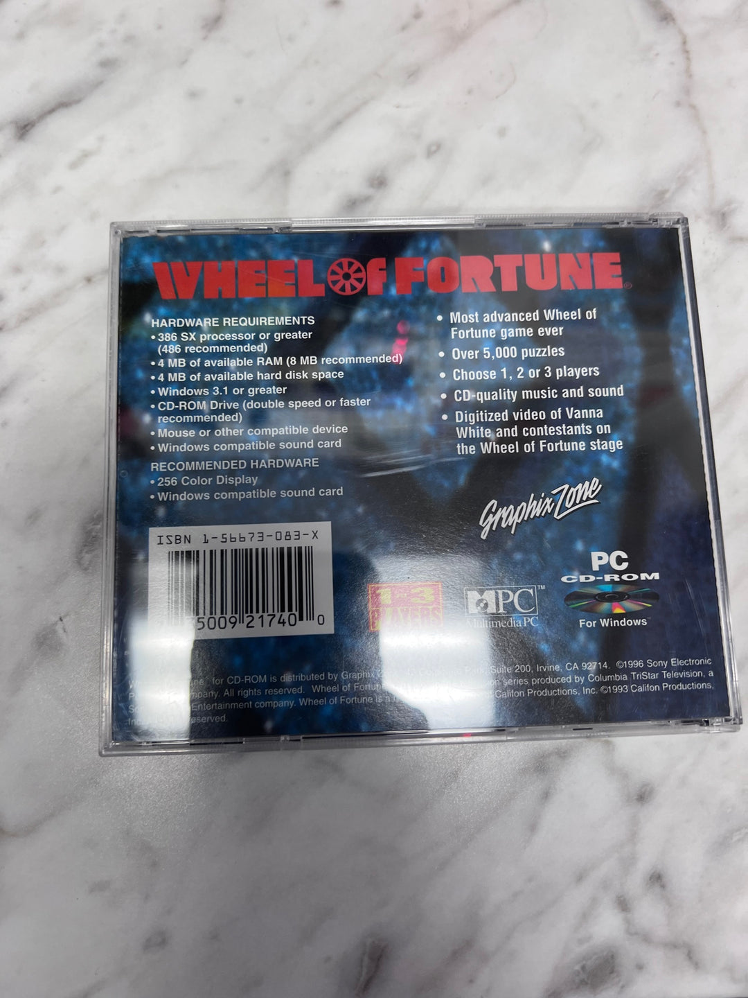 Graphix Zone Wheel of Fortune (Jewel Case) PC CD-ROM Used UP111325