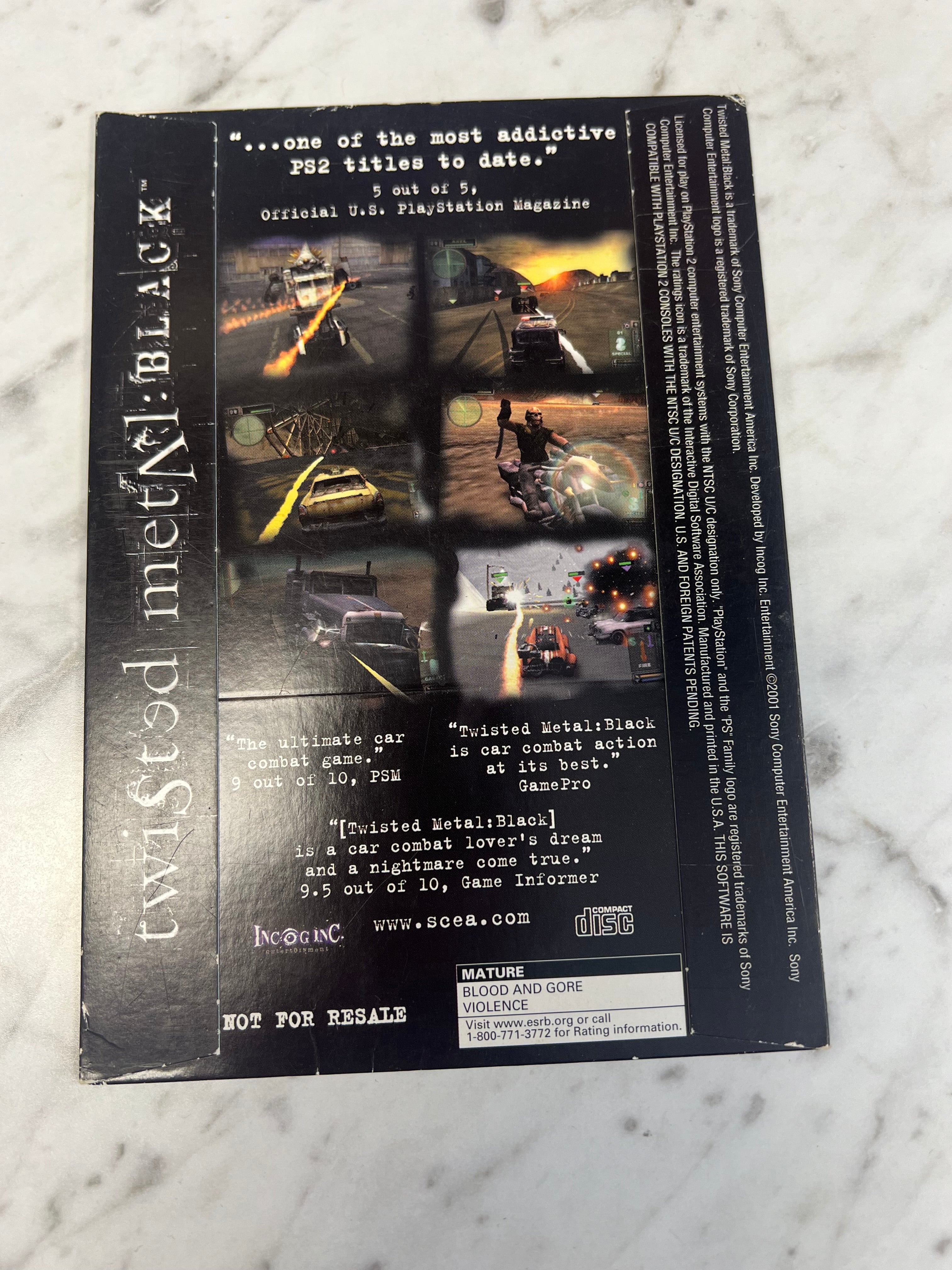 Twisted Metal Black Demo Disc for PS2 Playstation 2 DE101624