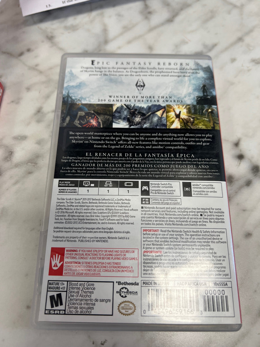 The Elder Scrolls V Skyrim Nintendo Switch Case Only – Core Gaming