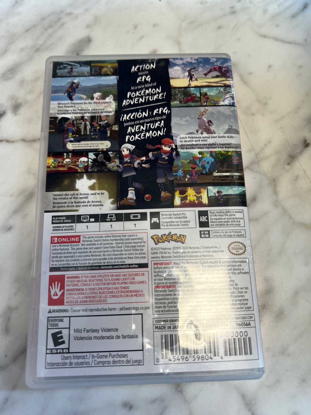 Pokemon Legends Arceus Nintendo Switch Case only CO81225