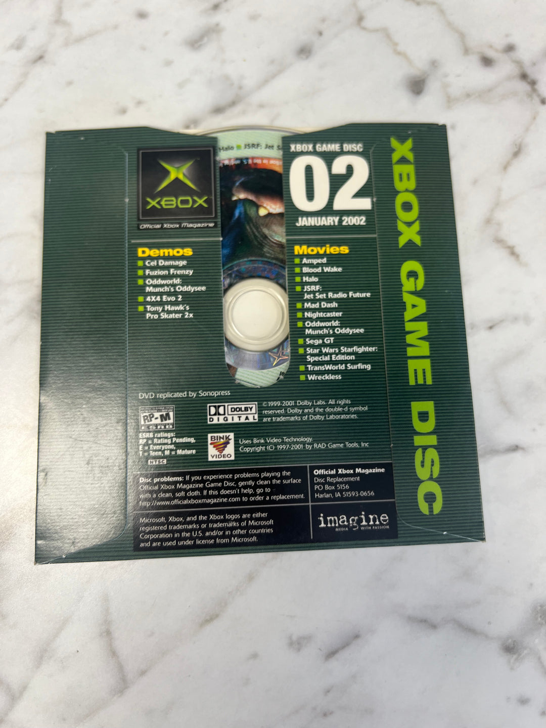 Official Xbox Magazine Demo Disc #02 January 2002     DE101624