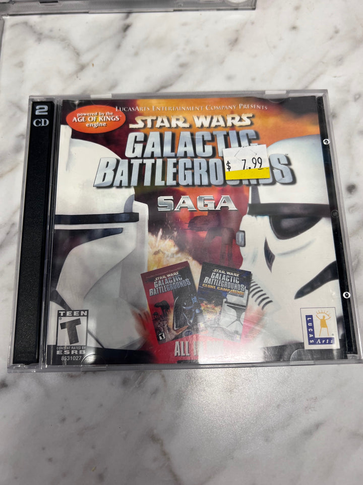Star Wars Galactic Battlegrounds Saga (Jewel Case) PC CD-ROM Used UP111325