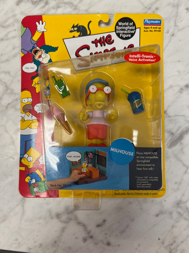 Playmates - The Simpsons - Interactive Milhouse Figure NEW  TO2625