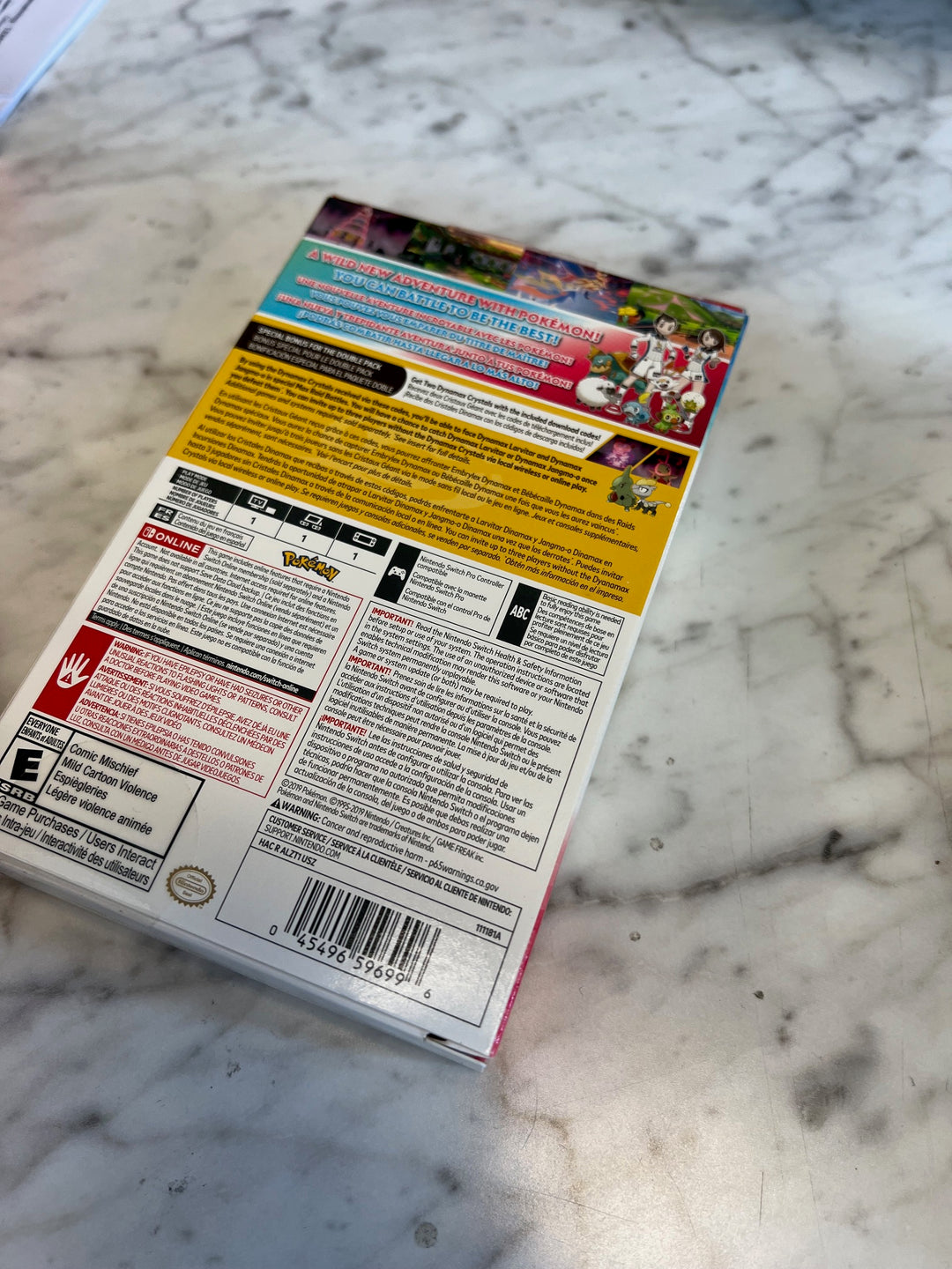 Pokemon Sword & Shield Double Pack Nintendo Switch BOX AND STEELBOOK ONLY CO81225