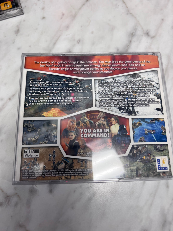 Star Wars Galactic Battlegrounds Saga (Jewel Case) PC CD-ROM Used UP111325