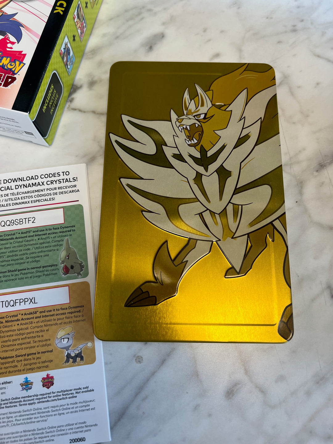 Pokemon Sword & Shield Double Pack Nintendo Switch BOX AND STEELBOOK ONLY CO81225