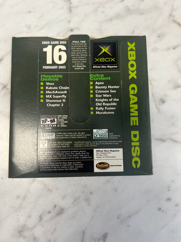 Official Xbox Magazine Demo Disc #16 March 2003    DE101624