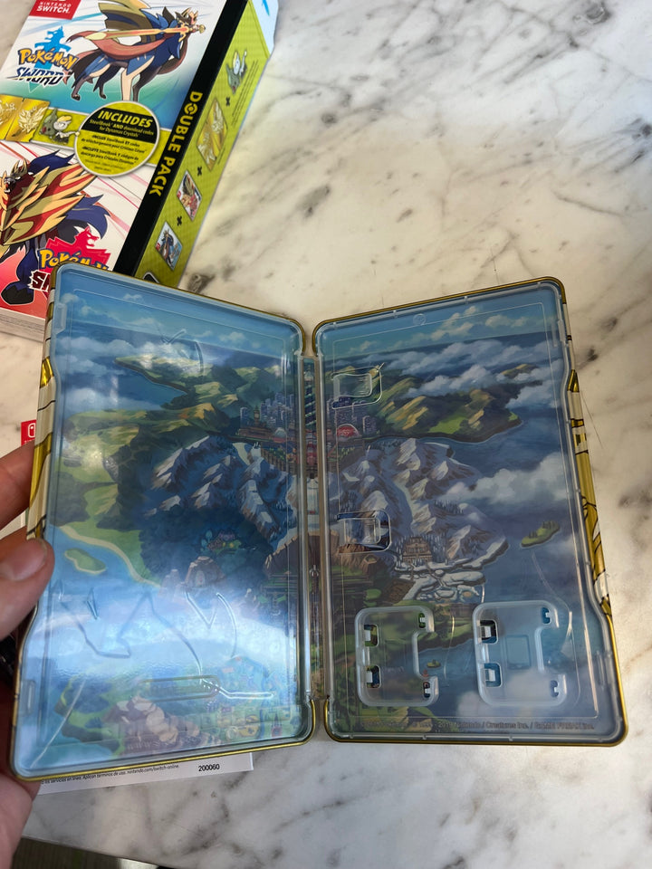Pokemon Sword & Shield Double Pack Nintendo Switch BOX AND STEELBOOK ONLY CO81225