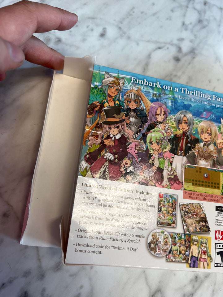 Rune Factory 4 Special Archival Edition Nintendo Switch NO GAME CO81225