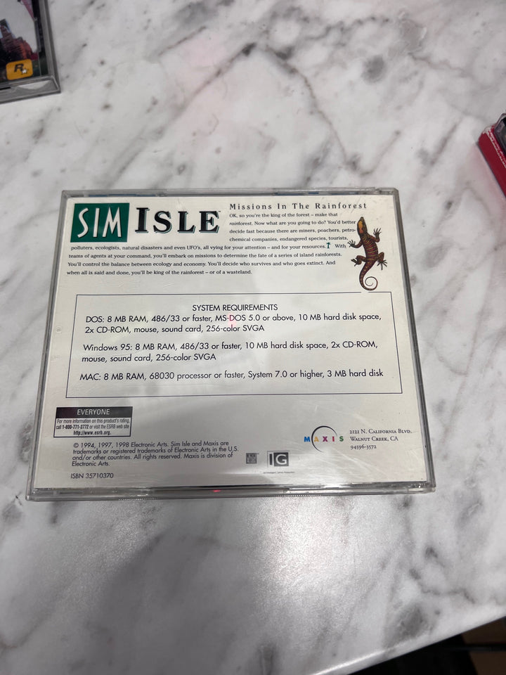Sim Isle Missions in the Rain Forest (Jewel Case) PC or Mac CD-ROM Used UP111325