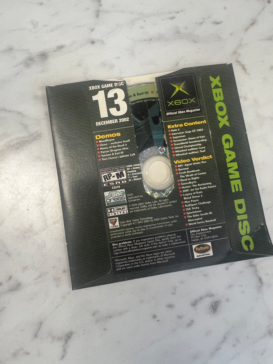 Official Xbox Magazine Demo Disc #13 December 2002    DE101624