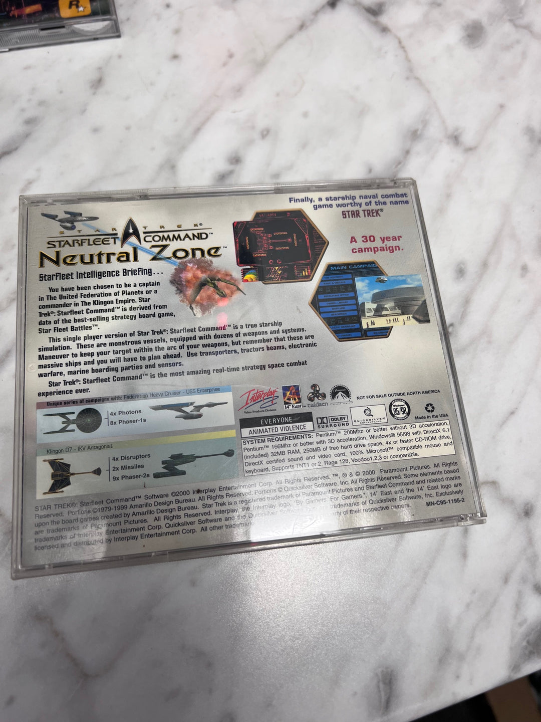 Star Trek Starfleet Command Neutral Zone (Jewel Case) PC CD-ROM Used UP111325
