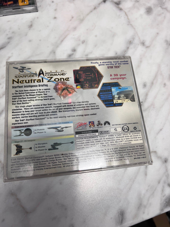 Star Trek Starfleet Command Neutral Zone (Jewel Case) PC CD-ROM Used UP111325