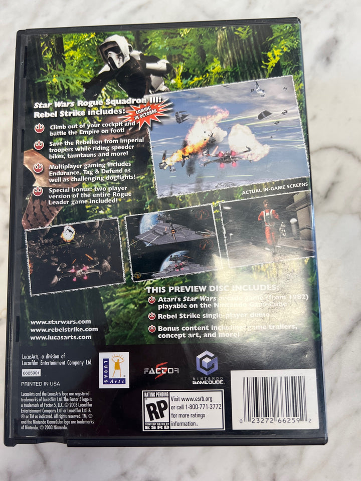 Star Wars Rogue Squadron III Rebel Strike Demo Disc Nintendo Gamecube R2625