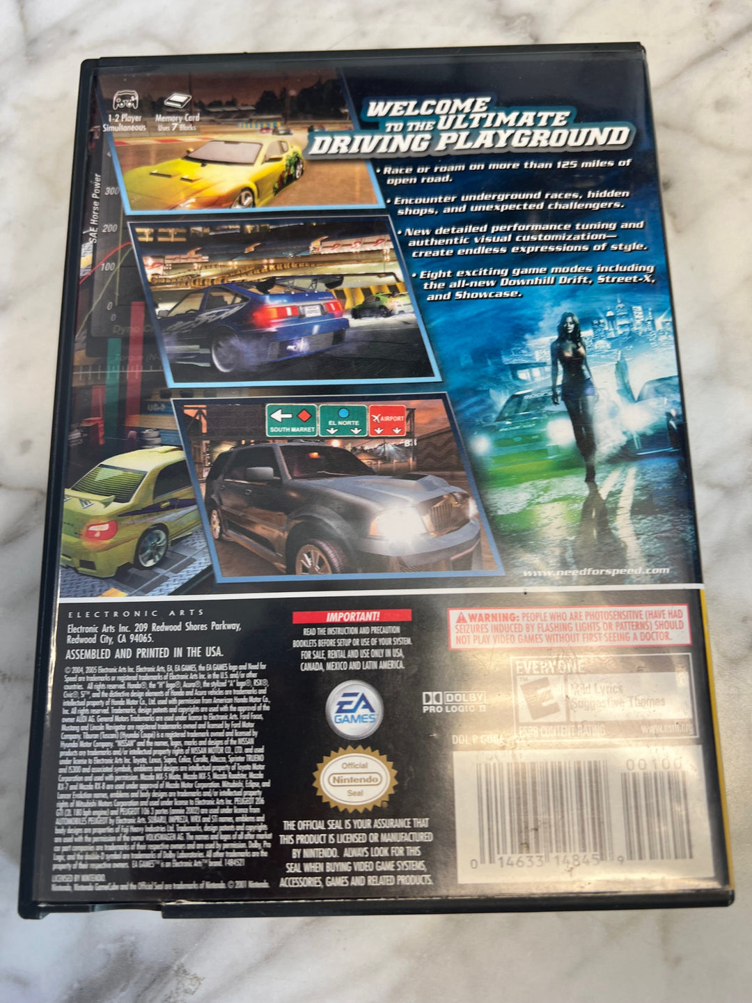 Need for Speed Underground 2 Nintendo Gamecube Case and Manual ONLY CO81225