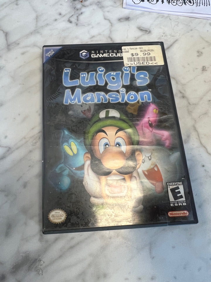 Luigi's Mansion Nintendo Gamecube Case and (water damage) Manual ONLY CO81225