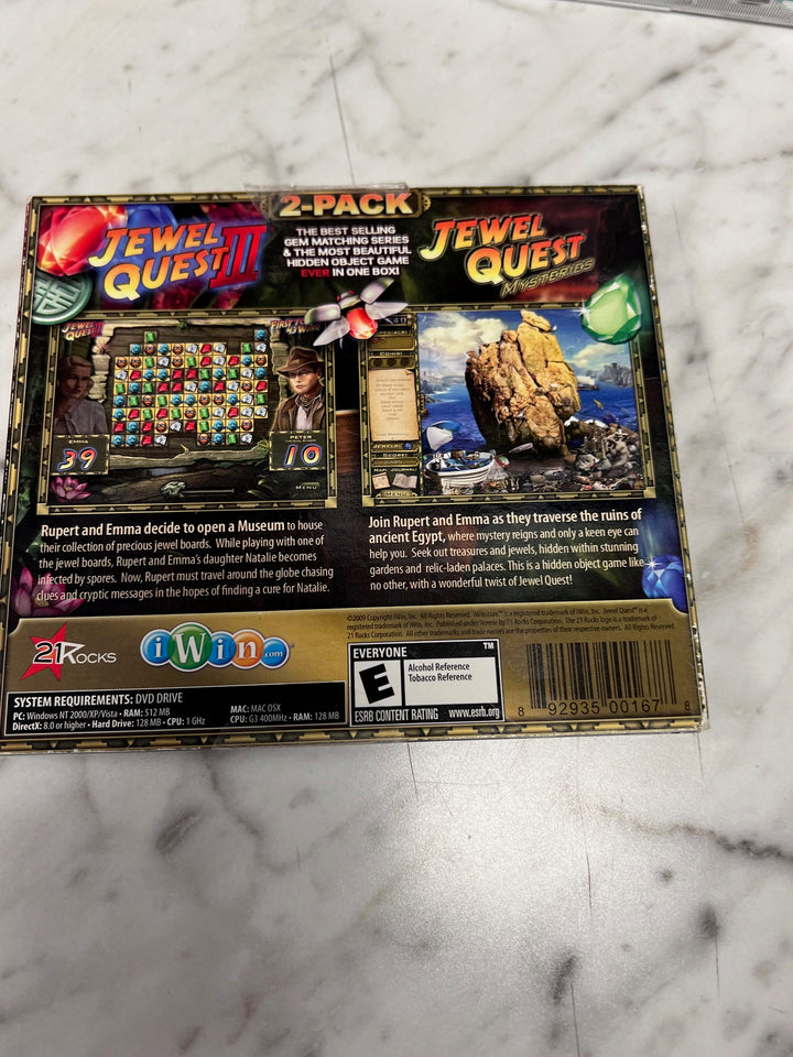 Jewel Quest 2 Pack III and Mysteries (Jewel Case) PC CD-ROM Used UP111325