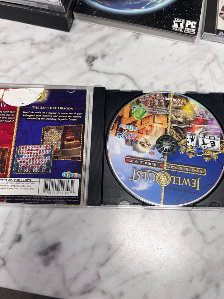 Jewel Quest 2 Pack The Sapphire Dragon / Oracle of Ur (Jewel Case) PC CD-ROM Used UP111325