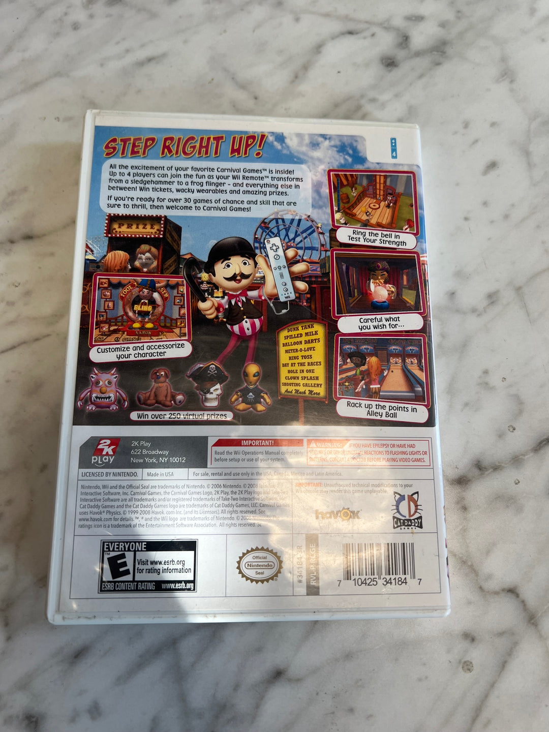 Carnival Games for Nintendo Wii BOX and MANUAL ONLY CO81225