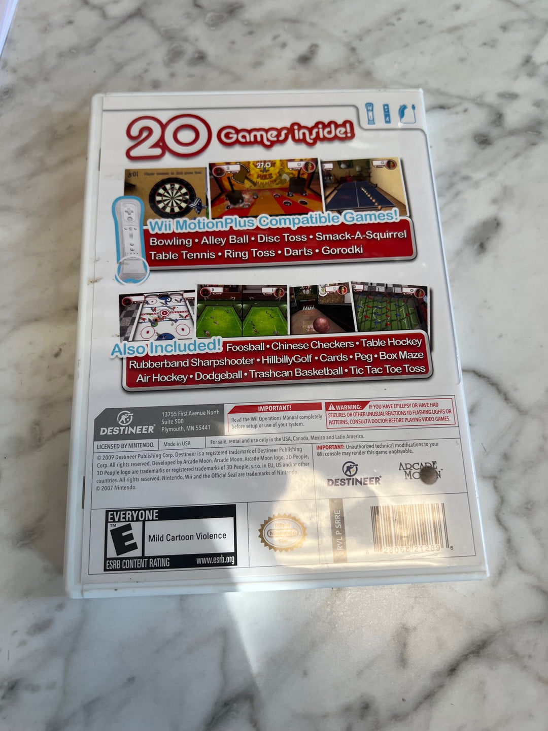 Rec Room Games for Nintendo Wii BOX and MANUAL ONLY CO81225