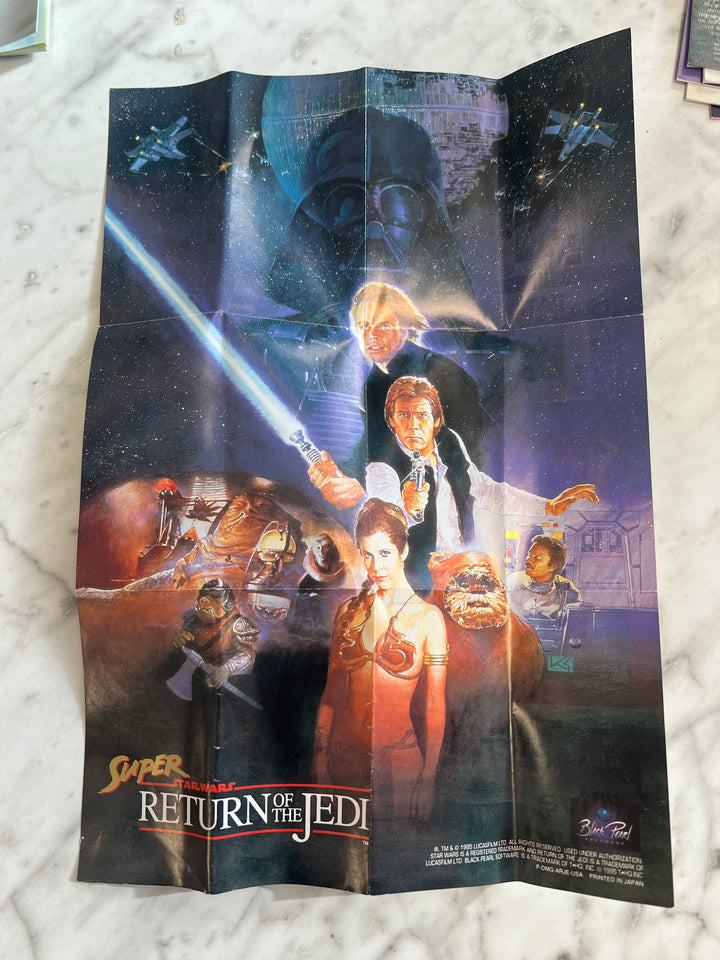 Super Star Wars Return of the Jedi for Gameboy Poster and MANUAL ONLY   MO101624