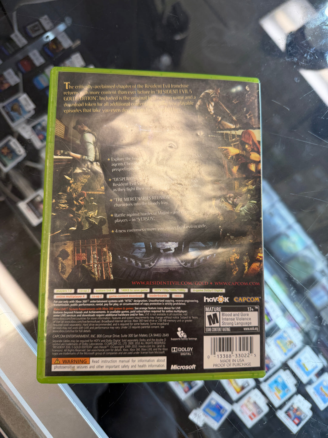 Resident Evil 5 Gold Edition Xbox 360 CASE ONLY NO GAME   CO4426