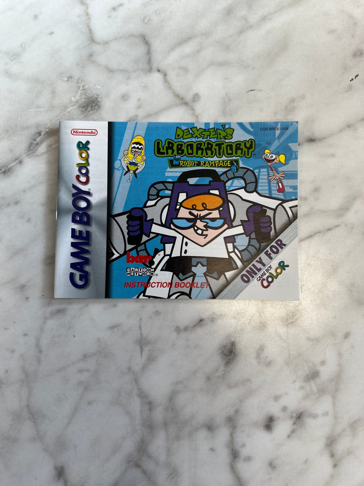 Dexter's Laboratory Robot Rampage for Gameboy Color MANUAL ONLY MO101624