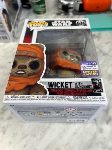 Star Wars - Wicket with Slingshot SDCC 2023 Exclusive Pop! Vinyl Figure #631