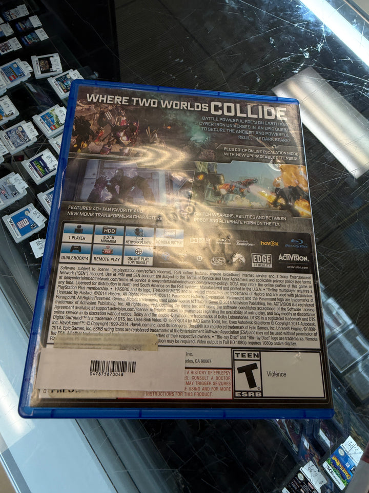 Transformers Rise of The Dark Spark - PS4 Case ONLY CO4426