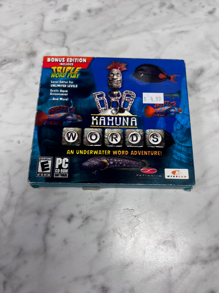 Big Kahuna Words an Underwater Word Adventure (Cardboard Case) PC CD-ROM Used UP111325