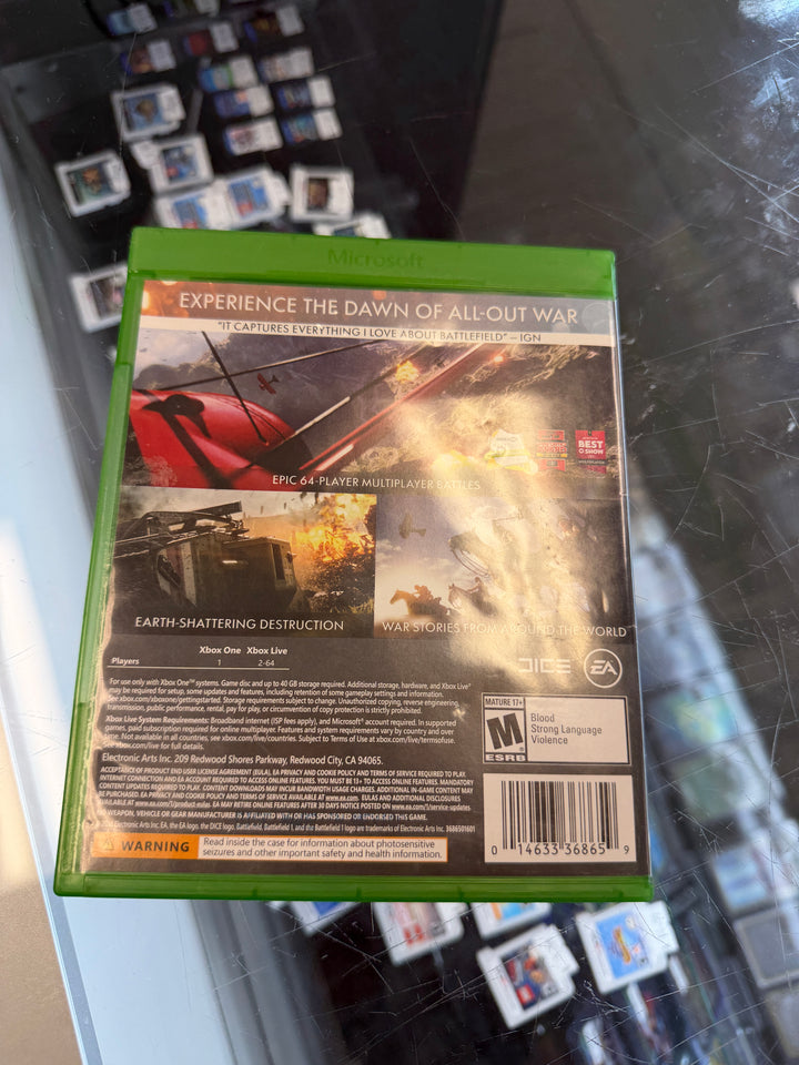 Battlefield 1 Xbox One Case ONLY No Game CO4426