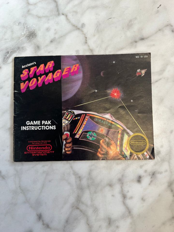 Star Voyager for Original Nintendo NES MANUAL ONLY MO101624